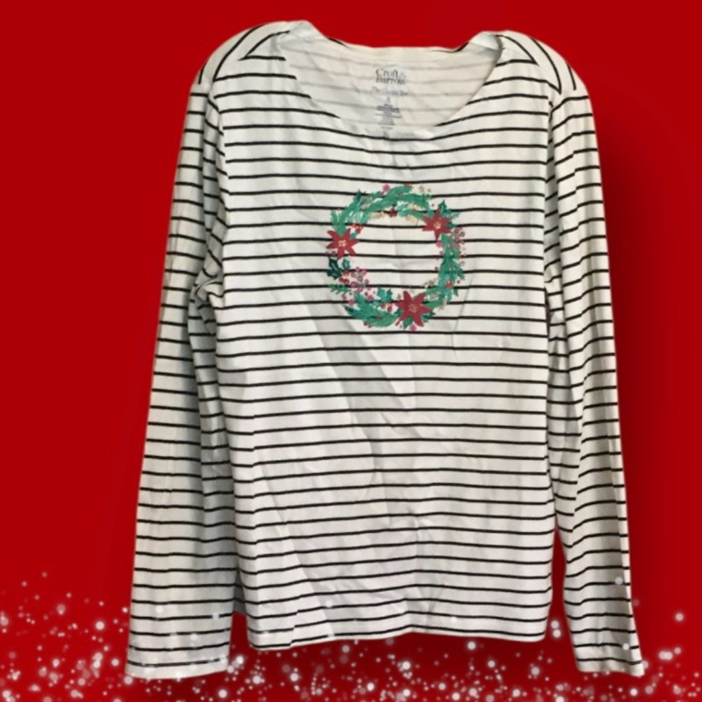 Croft & Barrow ladies  Christmas long sleeve cotton shirt